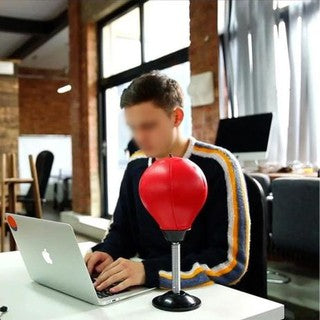 Mini Saco De Pancada De Mesa Com Ventosa Stress Stressado