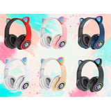 Fone Orelha De Gato Gatinho Cat Bluetooth 5.0 Ear Com Led Rgb Headphone Original