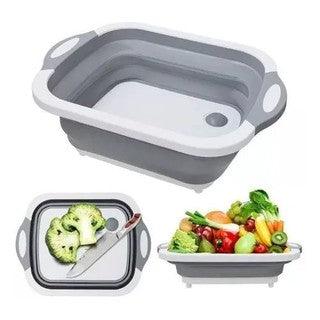 Tábua bacia retrátil 3 Em 1 Multifuncional E Fruteira Lavável silicone - Loja Actual