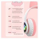 Fone Orelha De Gato Gatinho Cat Bluetooth 5.0 Ear Com Led Rgb Headphone Original