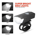 Farol Para Bike Bicicleta + Sinalizador Trazeira Recarregaveis