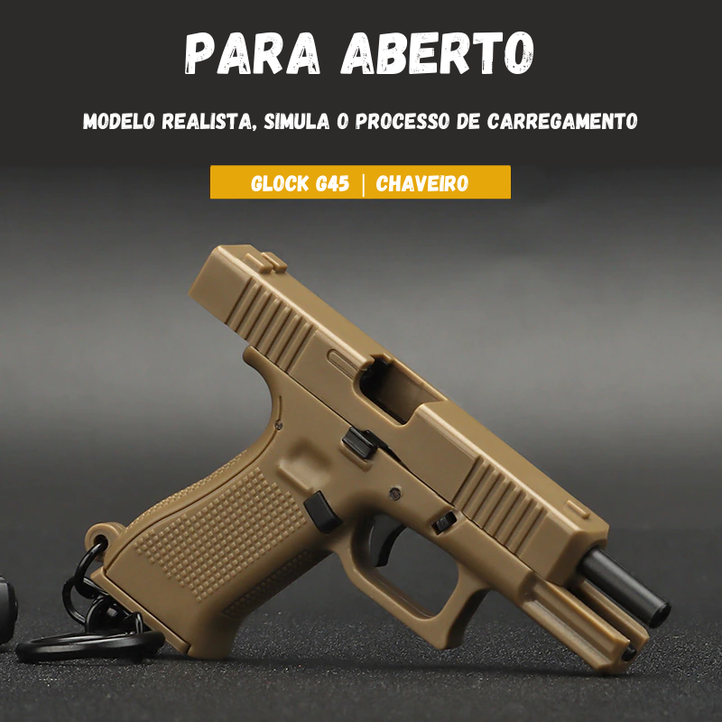 Mini Chaveiro Glock | Ferrolho e Carregador Funcionais - [30% OFF]