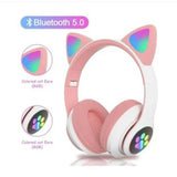 Fone Orelha De Gato Gatinho Cat Bluetooth 5.0 Ear Com Led Rgb Headphone Original